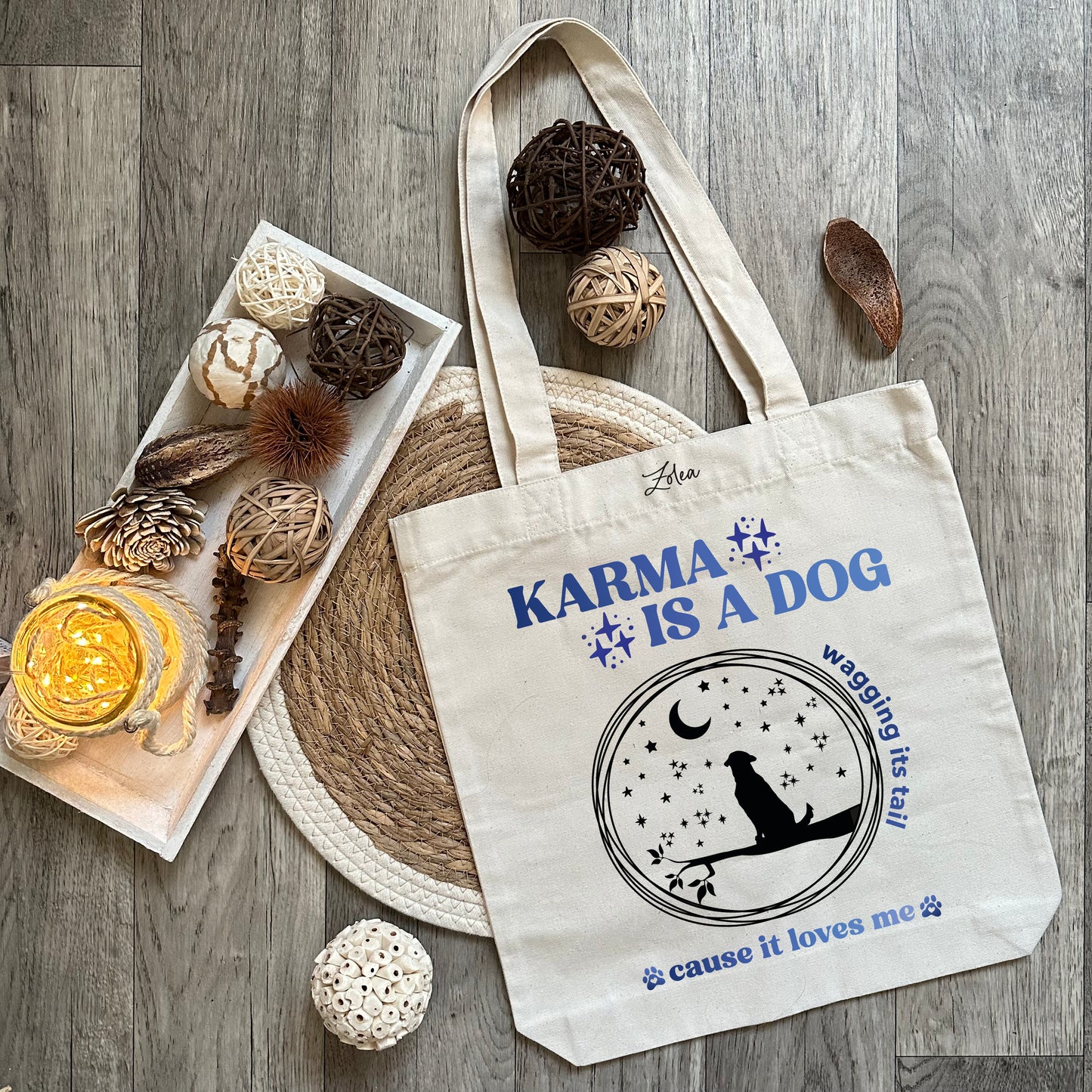 Tote Bag "Karma is a dog"