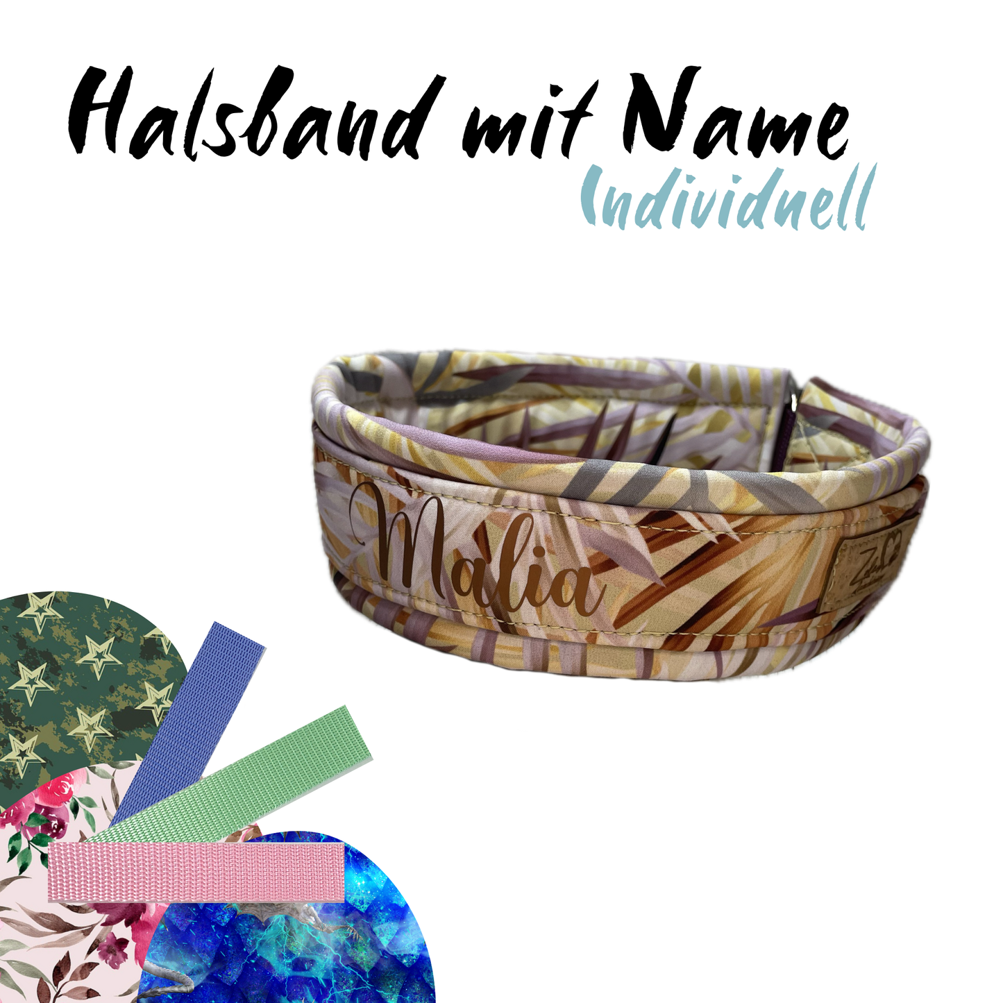 Halsband mit Namensaufdruck Individuell