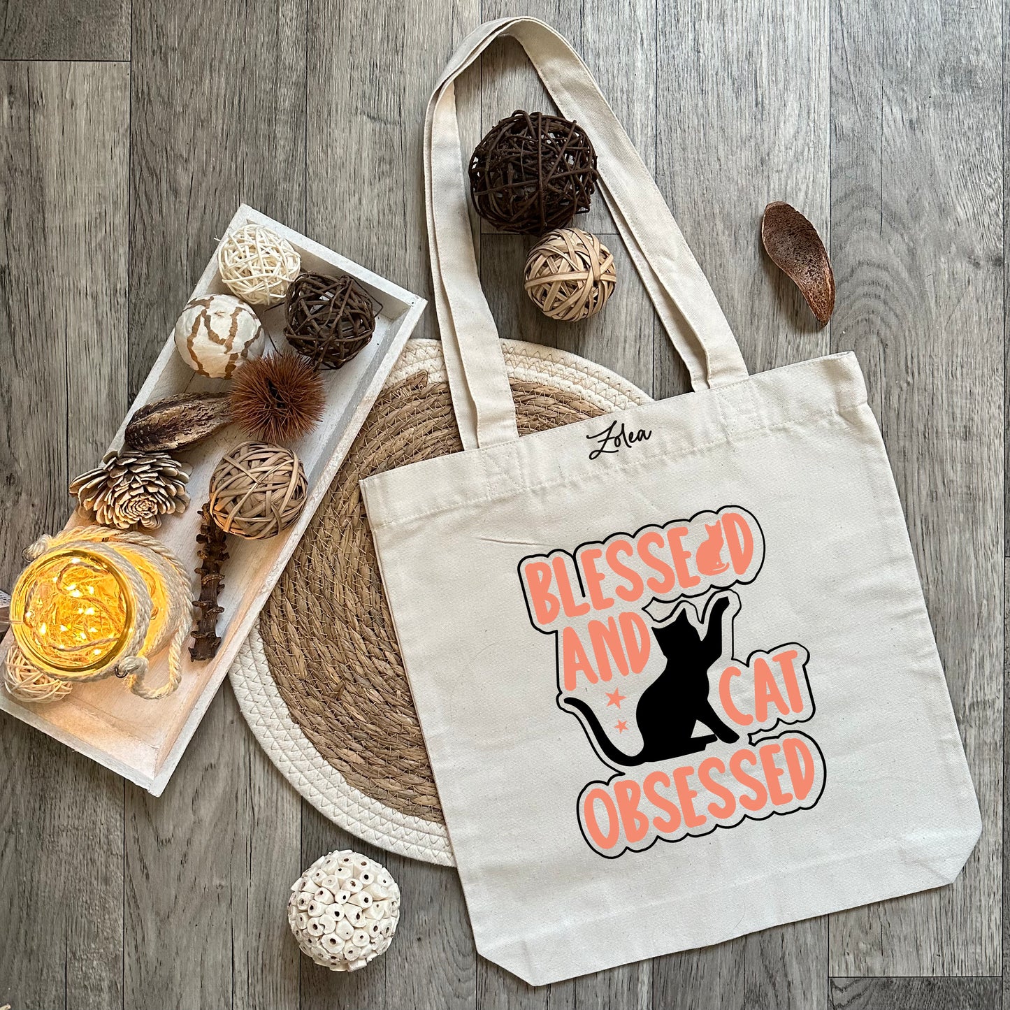 Tote Bag "Cat obsessed"