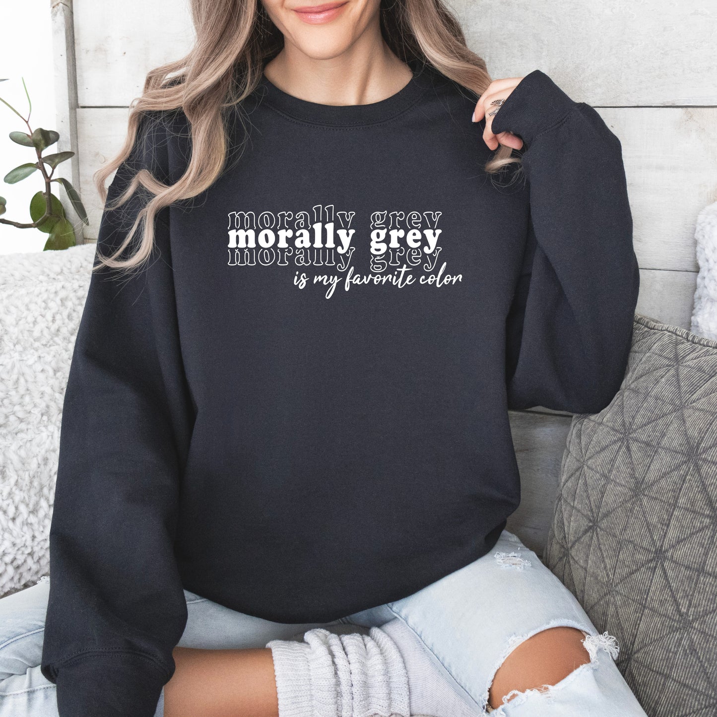 Sweatshirt "Morally Grey"
