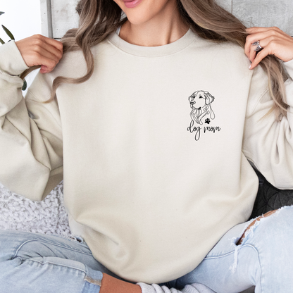 Sweatshirt mit Ärmelprint "Dog Mom" PERSONALISIERT