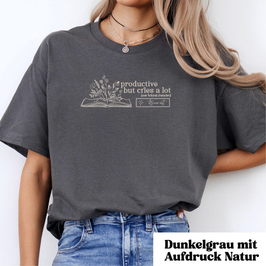 Shirt "cries a lot (over fictional characters)"