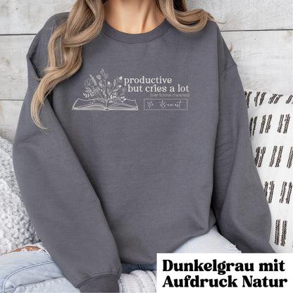 Sweatshirt "cries a lot (over fictional characters)"