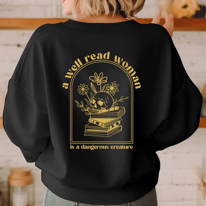 Sweatshirt "Well read woman"